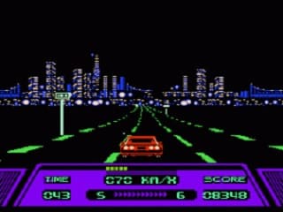 Rad Racer (NES) ingame