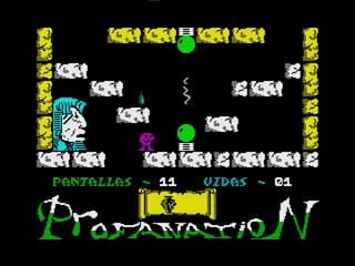 Abu Simbel Profanation (Spectrum ZX) ingame