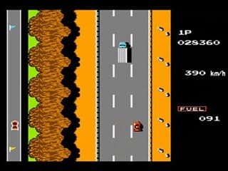 Road Fighter (NES) ingame